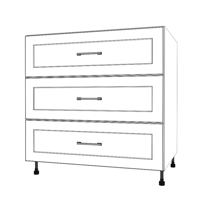34" Wide Drawer Cabinet - Painted Doors