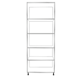 33" Wide Tall Pantry Cabinet - Painted Doors