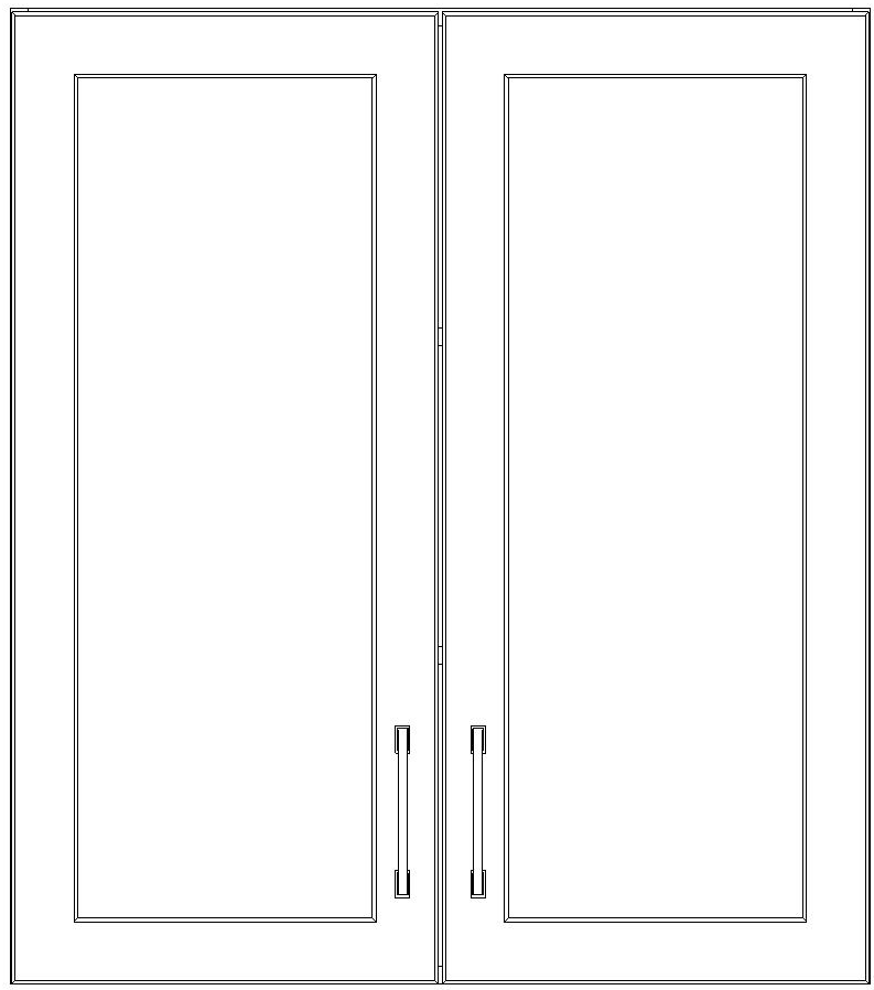 34" High Wall Cabinets - Painted Doors