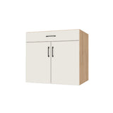 34" Wide Base Cabinet With Drawer On Top - (Ply Wood Boxes - Flat Panel Doors)