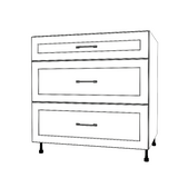 34" Wide Drawer Cabinet - Thermofoil Doors