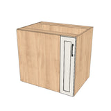 34" Blind Corner Base Cabinet - Door on Right/Left Side - (Hardrock Maple Melamine Boxes - Painted Doors)