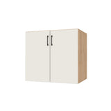 34" Wide Base Cabinet - Sink Cabinet - No Back - (Hardrock Maple Melamine Boxes - Flat Panel Doors)