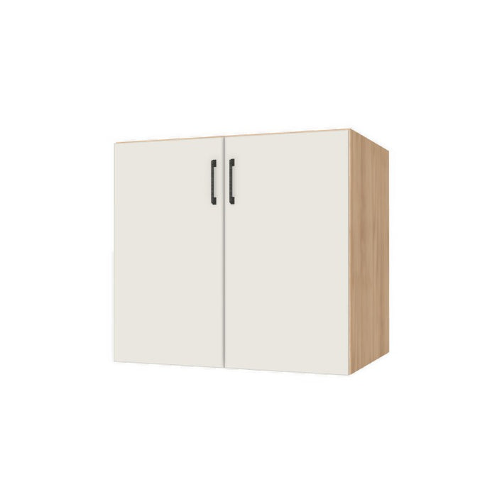 34" Wide Base Cabinet - (Hardrock Maple Melamine Boxes - Flat Panel Doors)