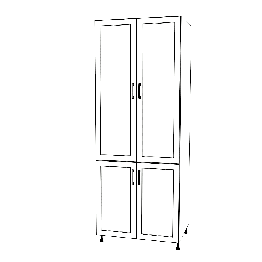 34" Wide Tall Pantry Cabinet - Painted Doors