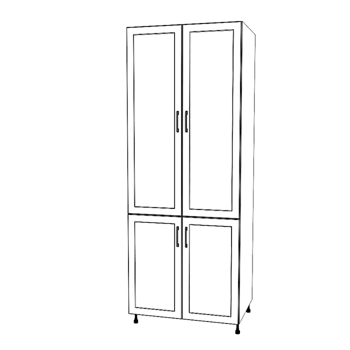 34" Wide Tall Pantry Cabinet - Thermofoil Doors