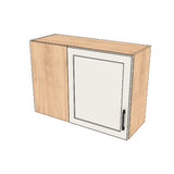 34" Wide 24" High Blind Corner Wall Cabinet - Door on Right/Left Side - (Ply Wood Boxes - Painted Doors)