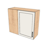 34" Wide 30" High Blind Corner Wall Cabinet - Door on Right/Left Side - (Hardrock Maple Melamine Boxes - Painted Doors)