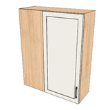 34" Wide 42" High Blind Corner Wall Cabinet - Door on Right/Left Side - (Hardrock Maple Melamine Boxes - Painted Doors)