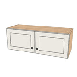 34" Wide x 12" High Wall Cabinet - (Hardrock Maple Boxes - Painted Doors)