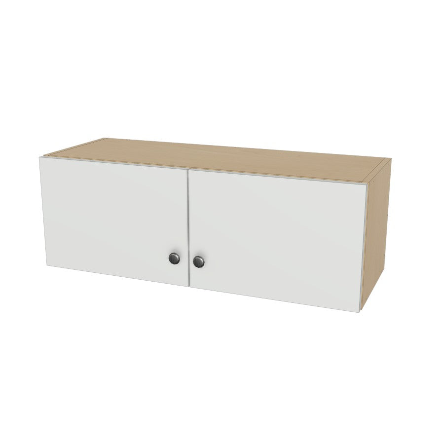 34" Wide x 12" High Wall Cabinet - (Hardrock Maple Boxes - Flat Panel Doors)