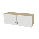 34" Wide x 12" High Wall Cabinet - (Hardrock Maple Boxes - Flat Panel Doors)