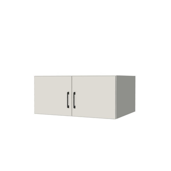 34" Wide x 15" High x 24" Deep Fridge/Stove Cabinet - (White Melamine Boxes - Flat Panel Doors)