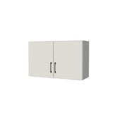 34" Wide x 21" High Fridge/Stove Cabinet - (White Melamine Boxes - Flat Panel Doors)