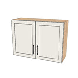 34" Wide x 24" High Wall Cabinet - (Ply Wood Boxes - Thermofoil Doors)