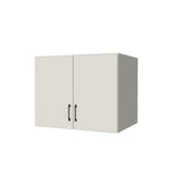 34" Wide x 27" High x 24" Deep Fridge/Stove Cabinet - (White Melamine Boxes - Flat Panel Doors)