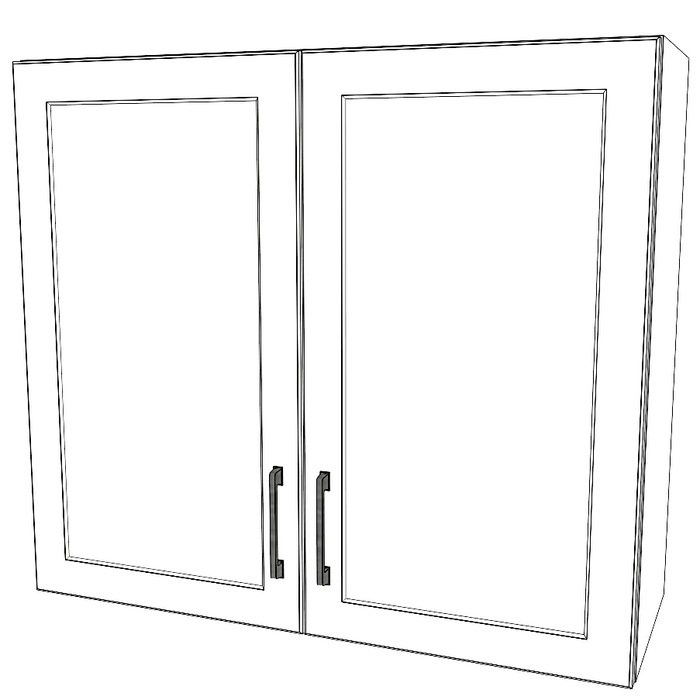 34" Wide x 30" High Wall Cabinet - Painted Doors