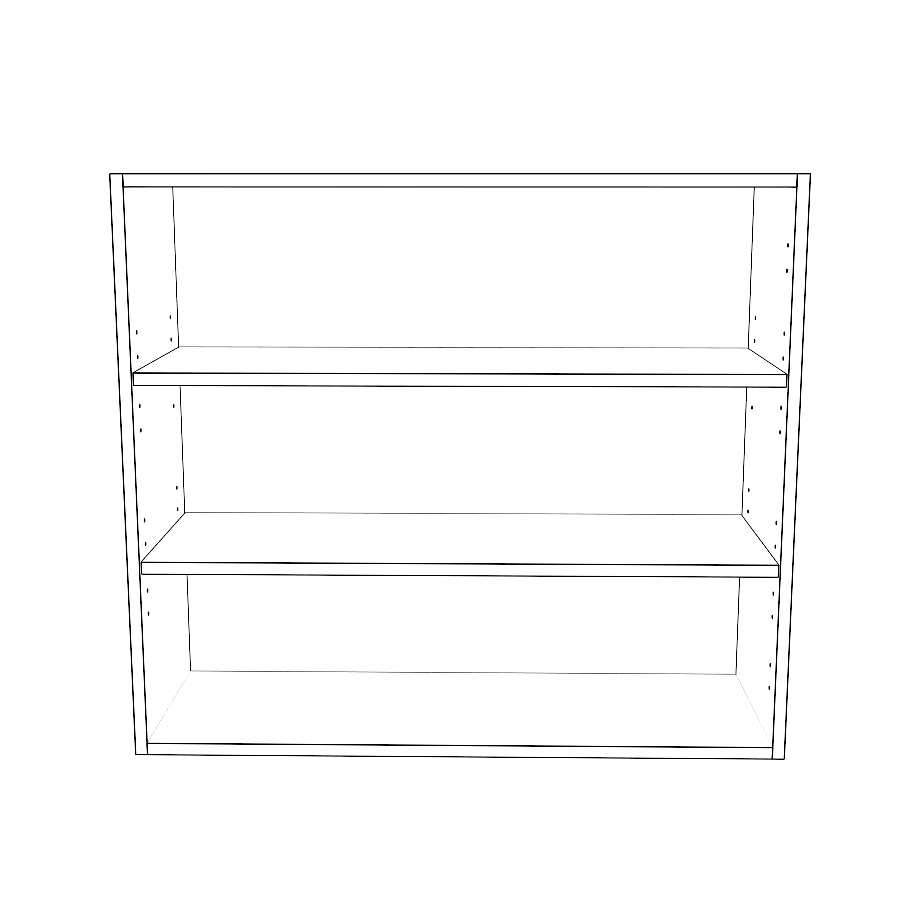 34" Wide x 30" High Wall Cabinet - Painted Doors