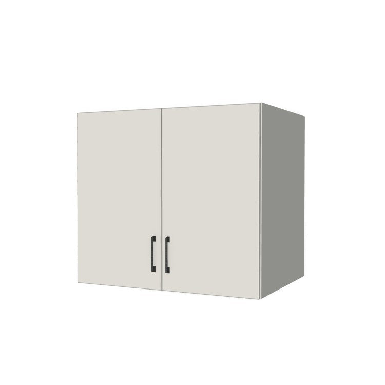 34" Wide x 30" High x 24" Deep Fridge/Stove Cabinet - (White Melamine Boxes - Flat Panel Doors)