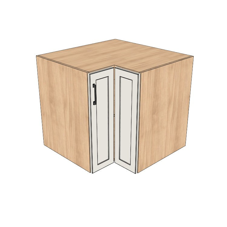 34x34" L Shape Base Corner Cabinet - (Hardrock Maple Melamine Boxes - Painted Doors)