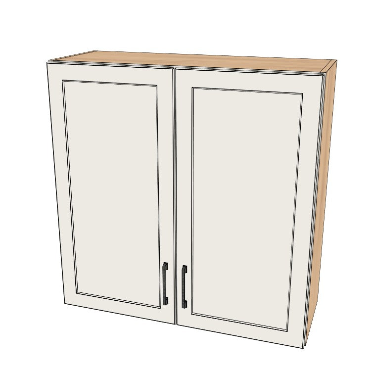 34" Wide x 34" High Wall Cabinet - (Ply Wood Boxes - Painted Doors)