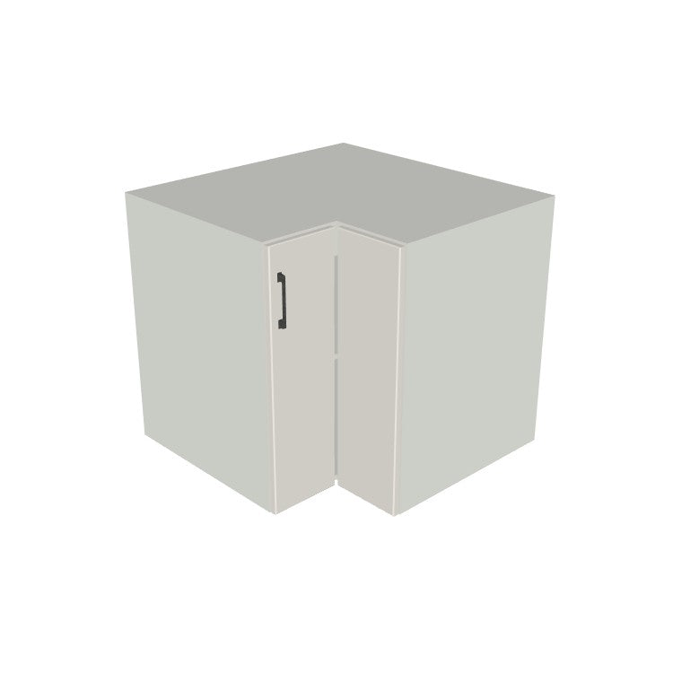 34x34" L Shape Base Corner Cabinet - (White Melamine Boxes - Flat Panel Doors)