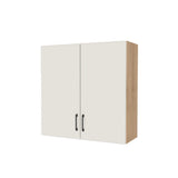 34" Wide x 34" High Wall Cabinet - (Hardrock Maple Melamine Boxes - Flat Panel Doors)