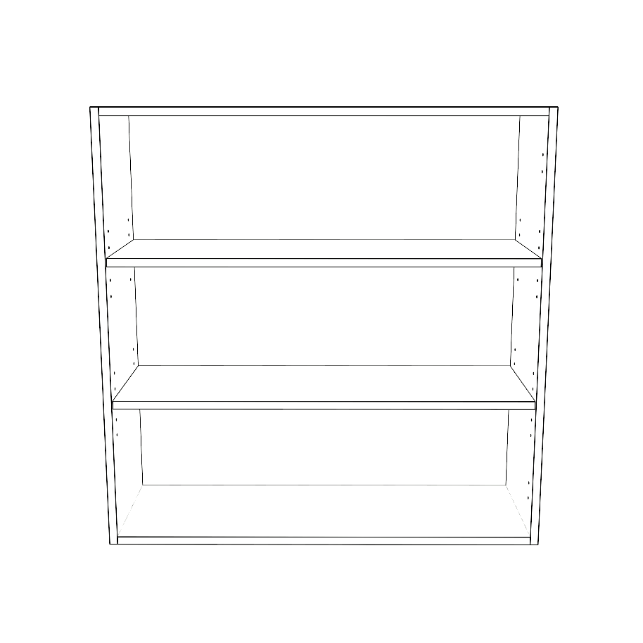 34" Wide x 34" High Wall Cabinet - Thermofoil Doors
