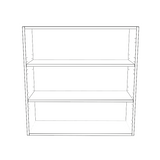 34" Wide x 34" High Wall Cabinet - Thermofoil Doors