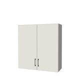 34" Wide x 36" High Wall Cabinet - (White Melamine Boxes - Flat Panel Doors)