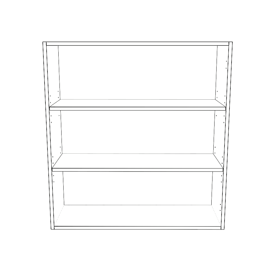 34" Wide x 36" High Wall Cabinet - Painted Doors