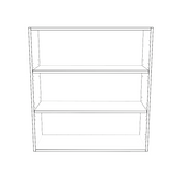 34" Wide x 36" High Wall Cabinet - Painted Doors