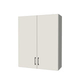 34" Wide x 42" High Wall Cabinet - (White Melamine Boxes - Flat Panel Doors)