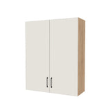 34" Wide x 42" High Wall Cabinet - (Hardrock Maple Melamine Boxes - Flat Panel Doors)
