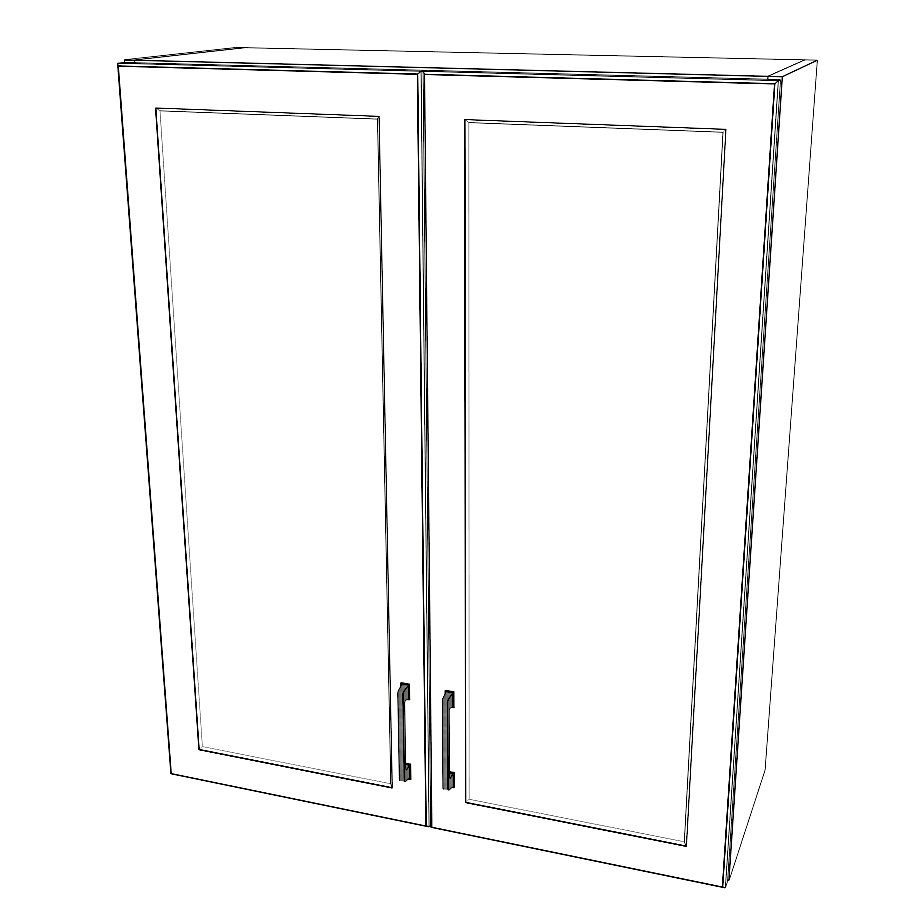 34" Wide x 42" High Wall Cabinet - Painted Doors
