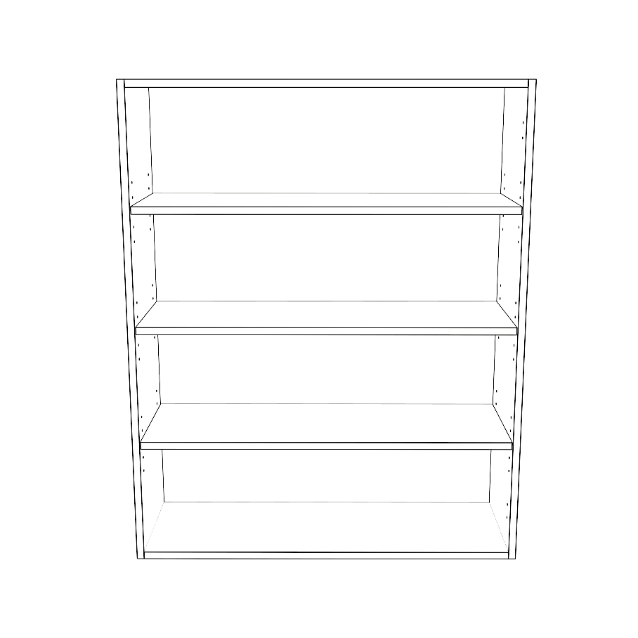 34" Wide x 42" High Wall Cabinet - Thermofoil Doors