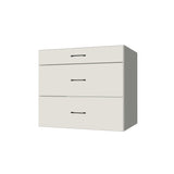 35" Wide Drawer Cabinet - (White Melamine Boxes - Flat Panel Doors)