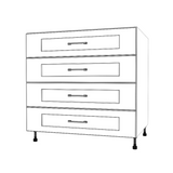 35" Wide Drawer Cabinet - Painted Doors