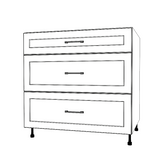 34" Wide Drawer Cabinet - Painted Doors
