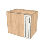 35" Blind Corner Base Cabinet - Door on Right/Left Side - (Hardrock Maple Melamine Boxes - Painted Doors)