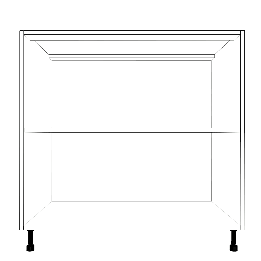 35" Wide Base Cabinet - Thermofoil Doors