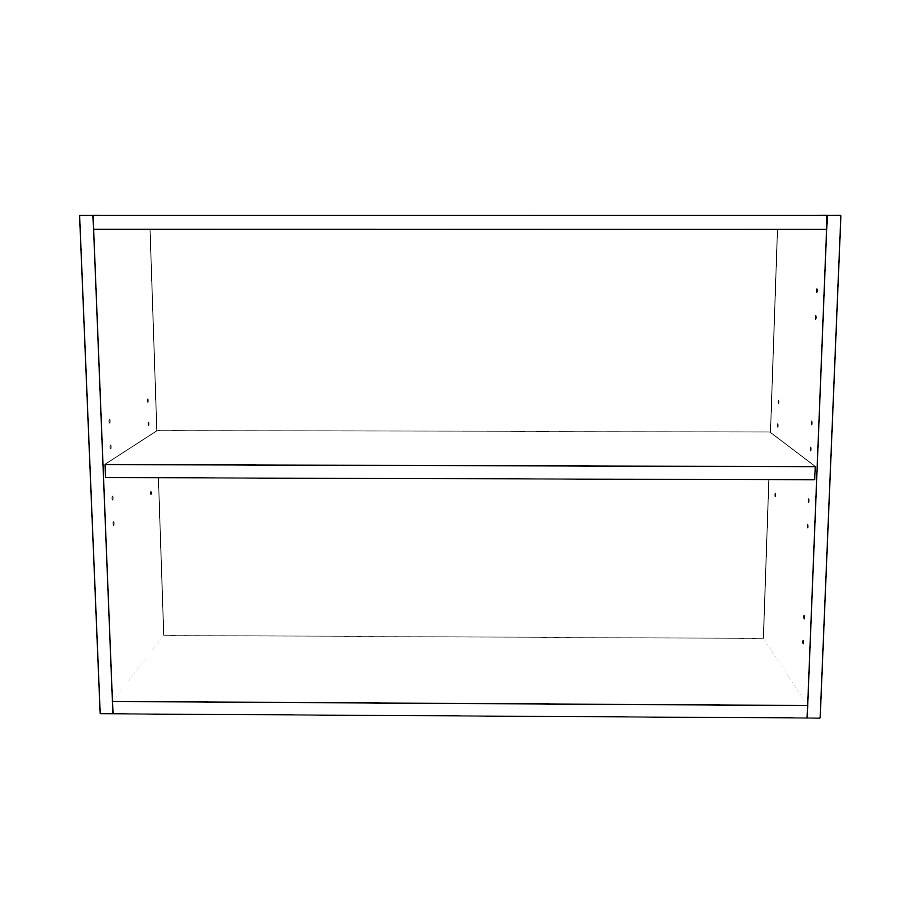 35" Wide x 24" High Wall Cabinet - Painted Doors