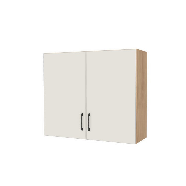 35" Wide x 30" High Wall Cabinet - (Hardrock Maple Melamine Boxes - Flat Panel Doors)