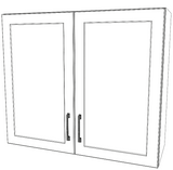 35" Wide x 30" High Wall Cabinet - Thermofoil Doors