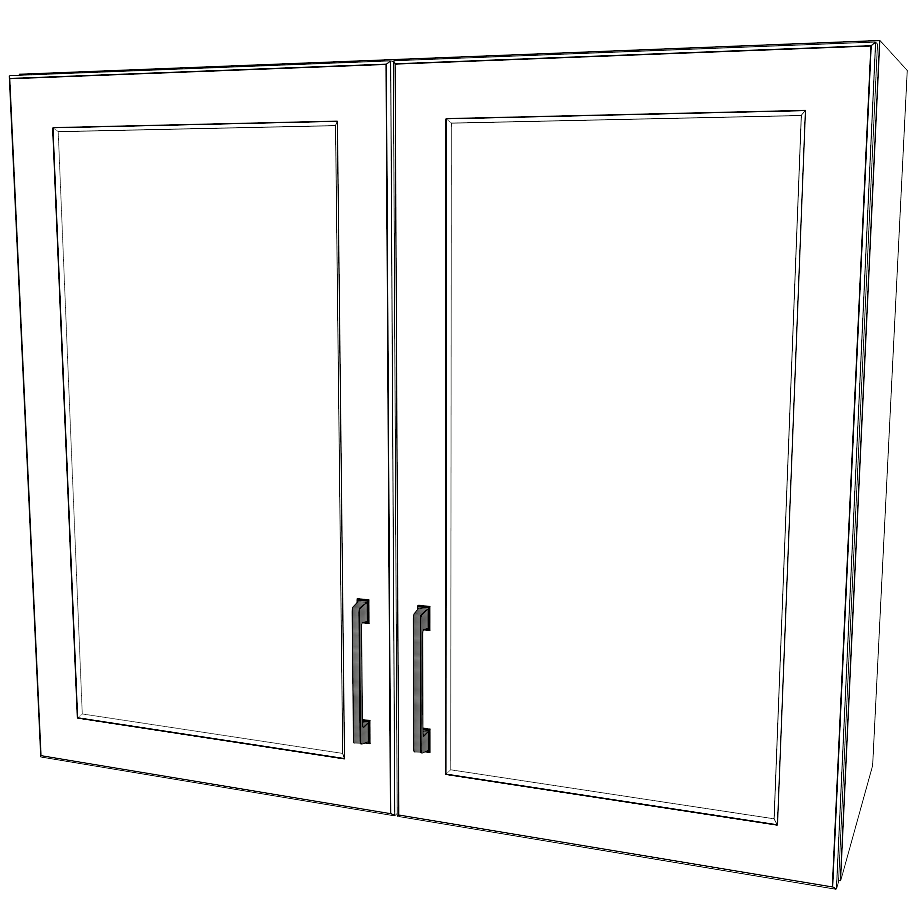 35" Wide x 30" High Wall Cabinet - Painted Doors