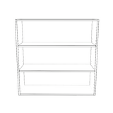 35" Wide x 34" High Wall Cabinet - Painted Doors