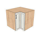 35x35" L Shape Base Corner Cabinet - (Hardrock Maple Melamine Boxes - Thermofoil Doors)