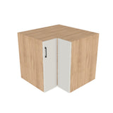 35x35" L Shape Base Corner Cabinet - (Hardrock Maple Melamine Boxes - Flat Panel Doors)