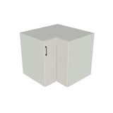 35x35" L Shape Base Corner Cabinet - (White Melamine Boxes - Flat Panel Doors)