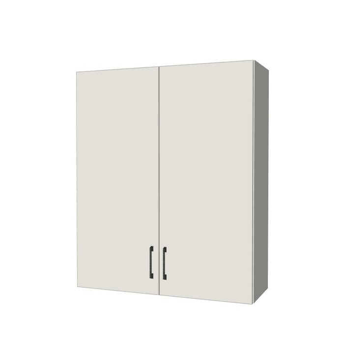 35" Wide x 42" High Wall Cabinet - (White Melamine Boxes - Flat Panel Doors)